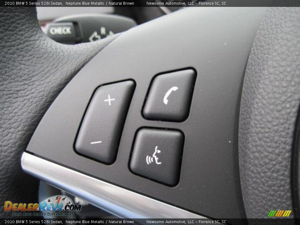 2010 BMW 5 Series 528i Sedan Neptune Blue Metallic / Natural Brown Photo #9
