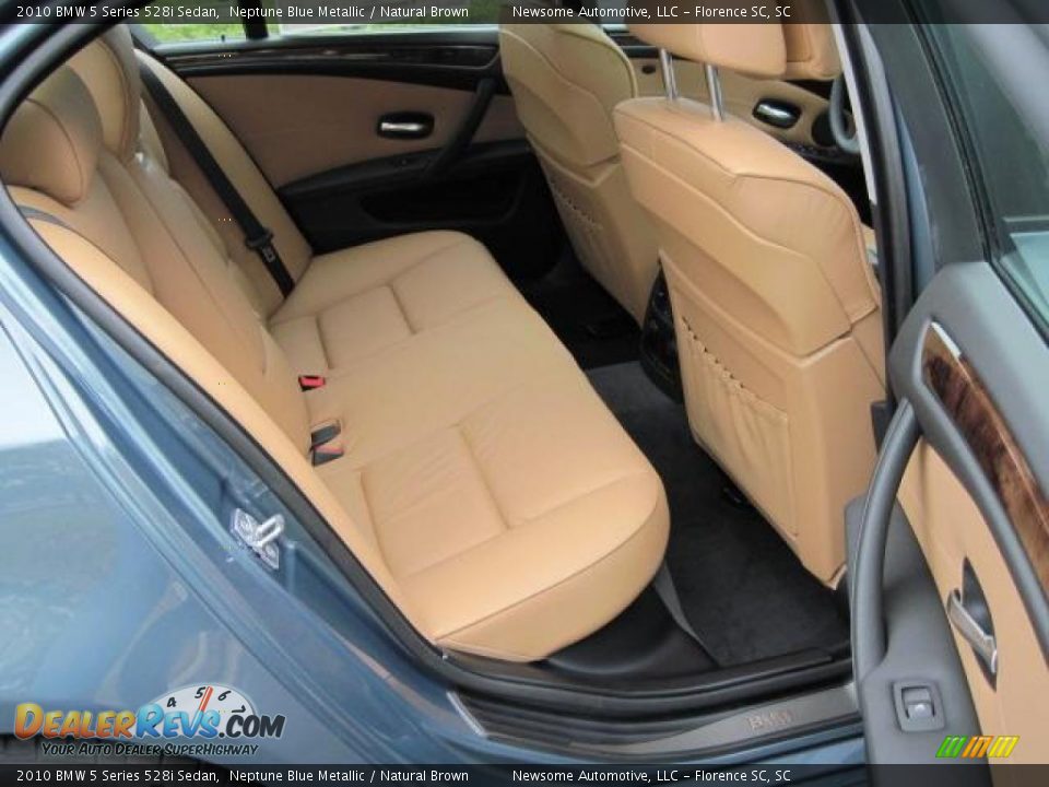 2010 BMW 5 Series 528i Sedan Neptune Blue Metallic / Natural Brown Photo #13