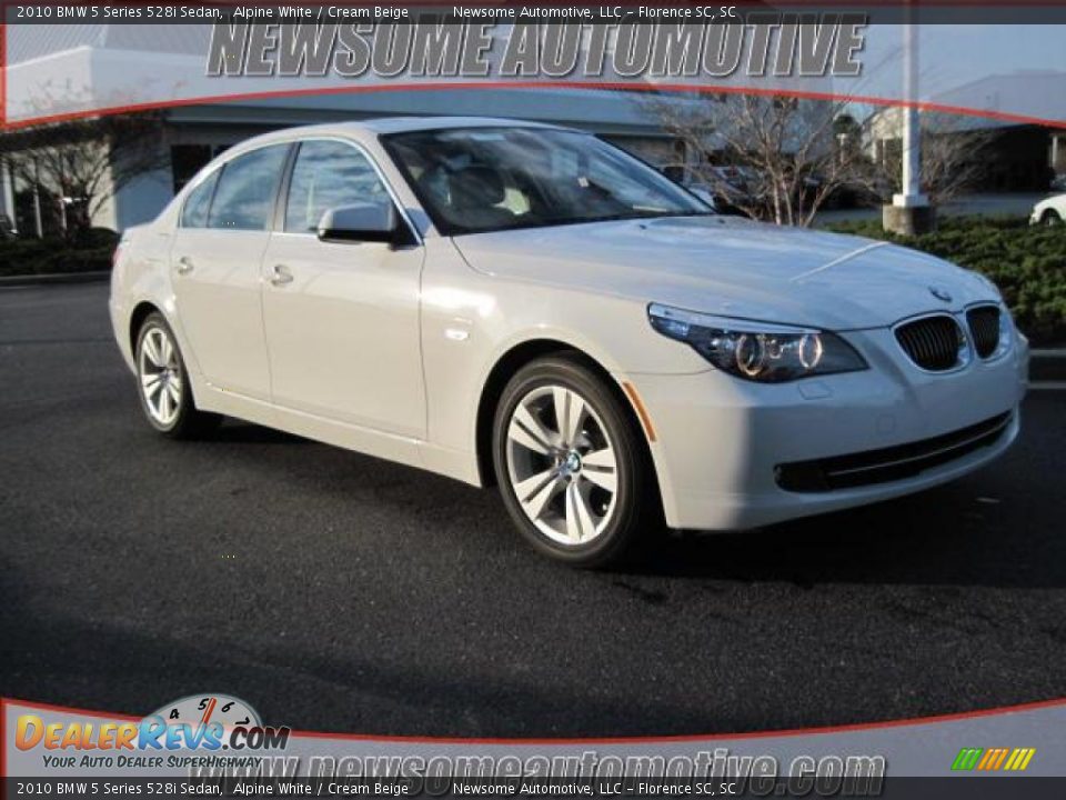2010 BMW 5 Series 528i Sedan Alpine White / Cream Beige Photo #1