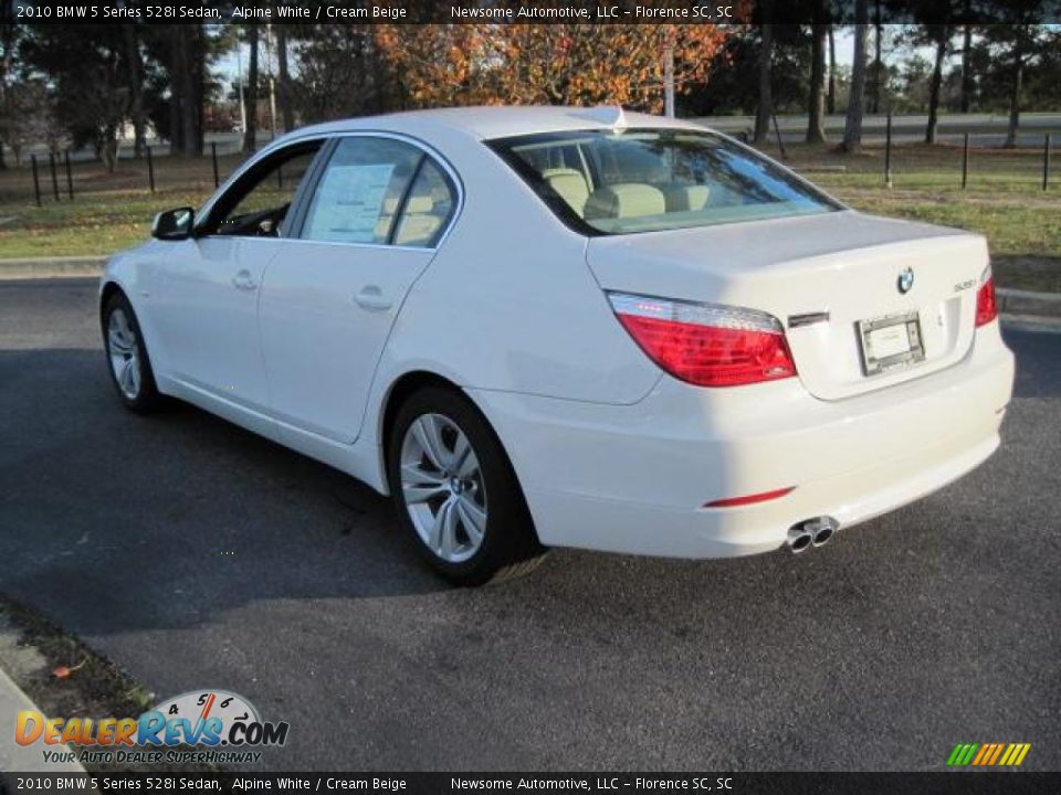 2010 BMW 5 Series 528i Sedan Alpine White / Cream Beige Photo #2
