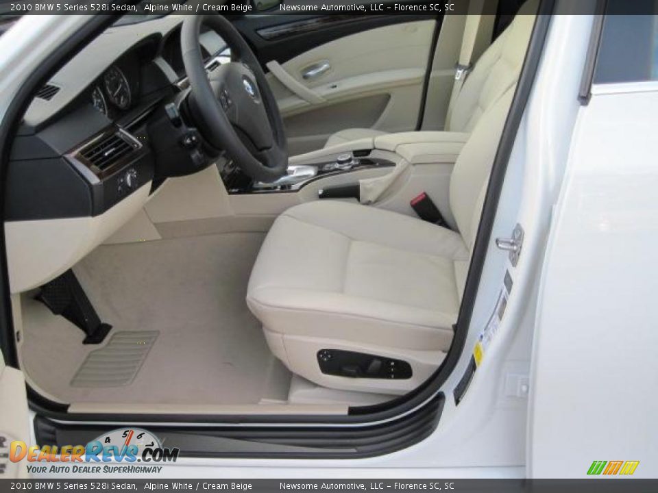 2010 BMW 5 Series 528i Sedan Alpine White / Cream Beige Photo #3