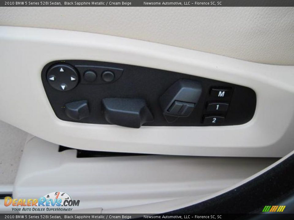 2010 BMW 5 Series 528i Sedan Black Sapphire Metallic / Cream Beige Photo #11