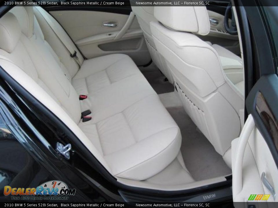 2010 BMW 5 Series 528i Sedan Black Sapphire Metallic / Cream Beige Photo #13