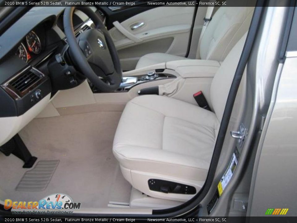 2010 BMW 5 Series 528i Sedan Platinum Bronze Metallic / Cream Beige Photo #3