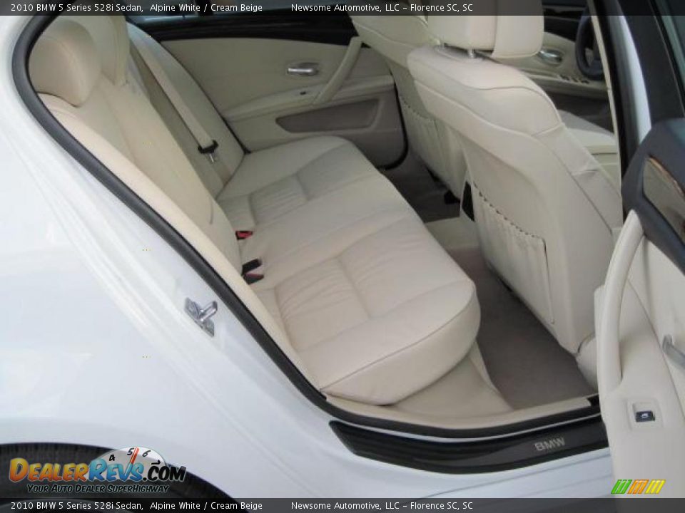 2010 BMW 5 Series 528i Sedan Alpine White / Cream Beige Photo #13