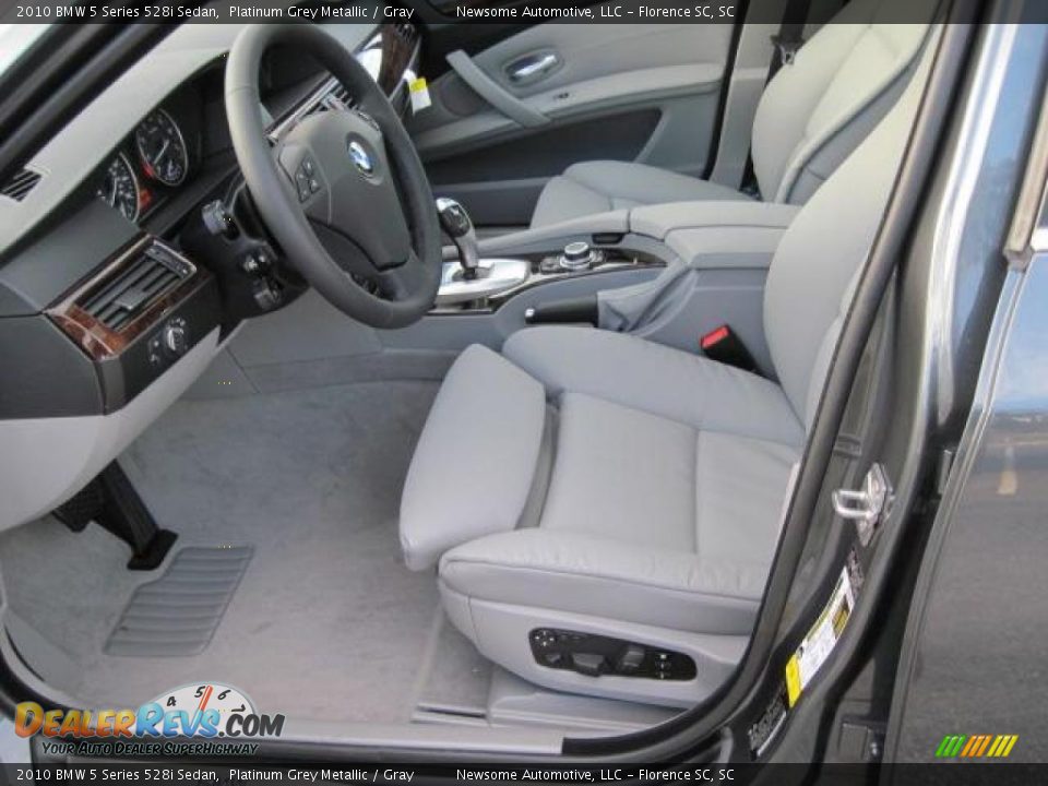 2010 BMW 5 Series 528i Sedan Platinum Grey Metallic / Gray Photo #3