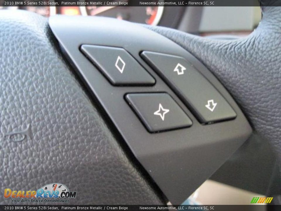 2010 BMW 5 Series 528i Sedan Platinum Bronze Metallic / Cream Beige Photo #8