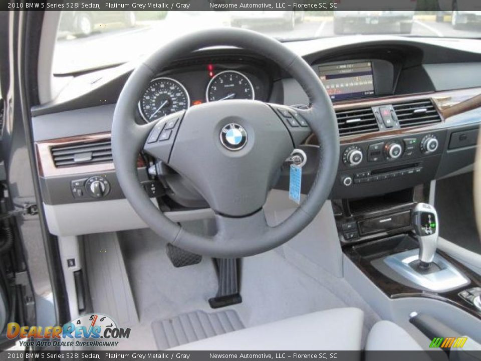 2010 BMW 5 Series 528i Sedan Platinum Grey Metallic / Gray Photo #4