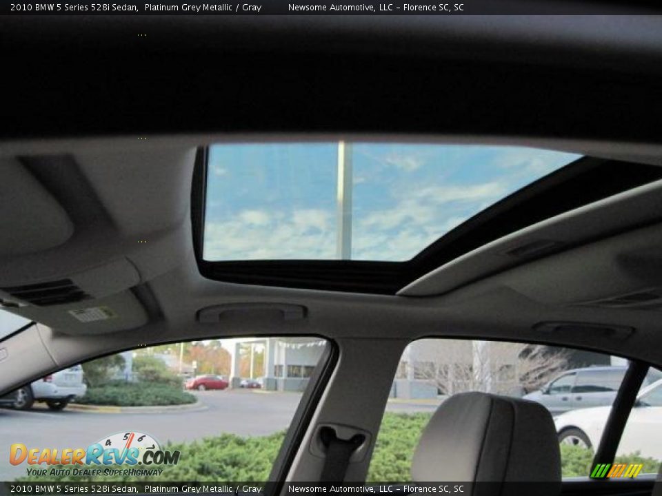 2010 BMW 5 Series 528i Sedan Platinum Grey Metallic / Gray Photo #5