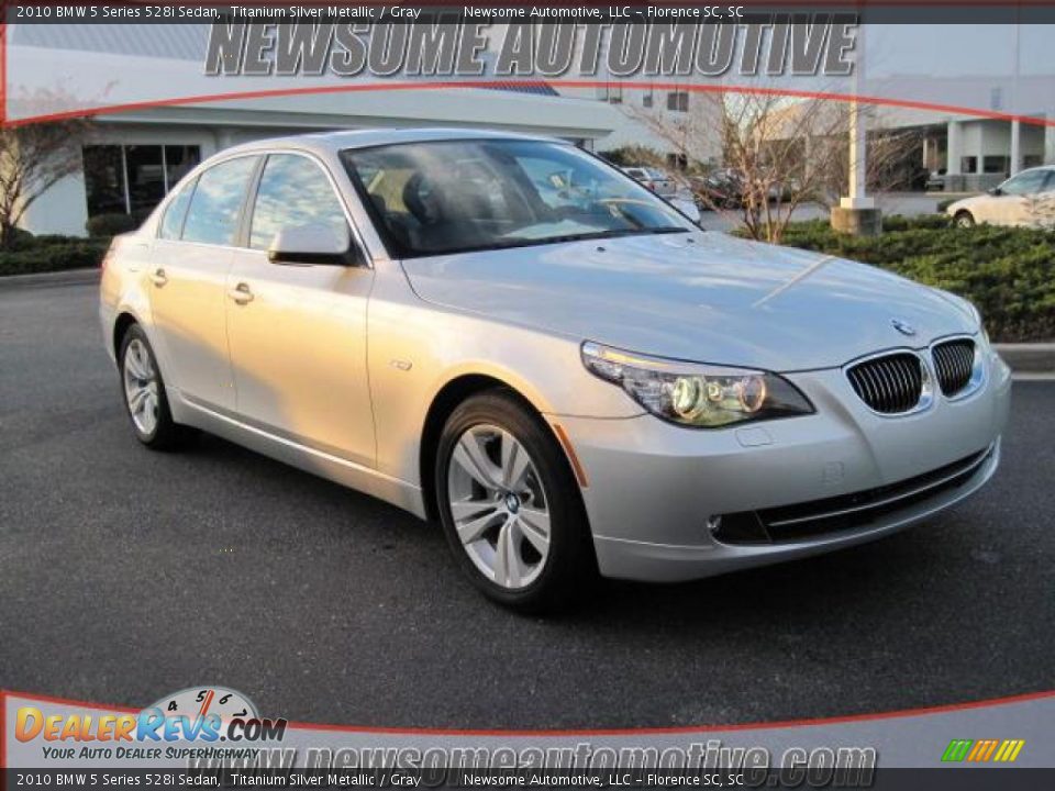 2010 BMW 5 Series 528i Sedan Titanium Silver Metallic / Gray Photo #1