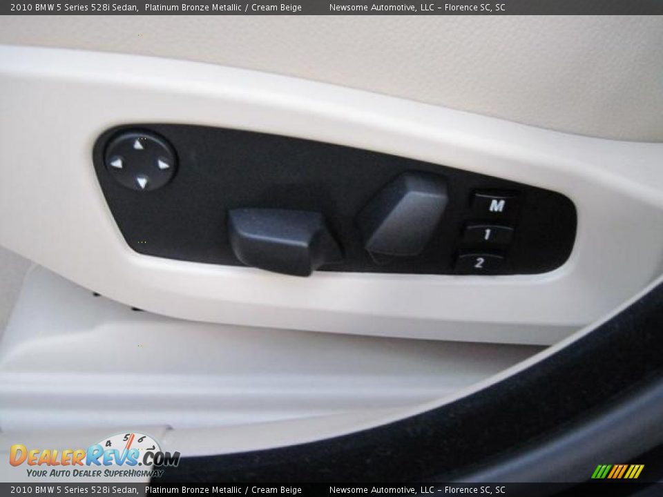 2010 BMW 5 Series 528i Sedan Platinum Bronze Metallic / Cream Beige Photo #11