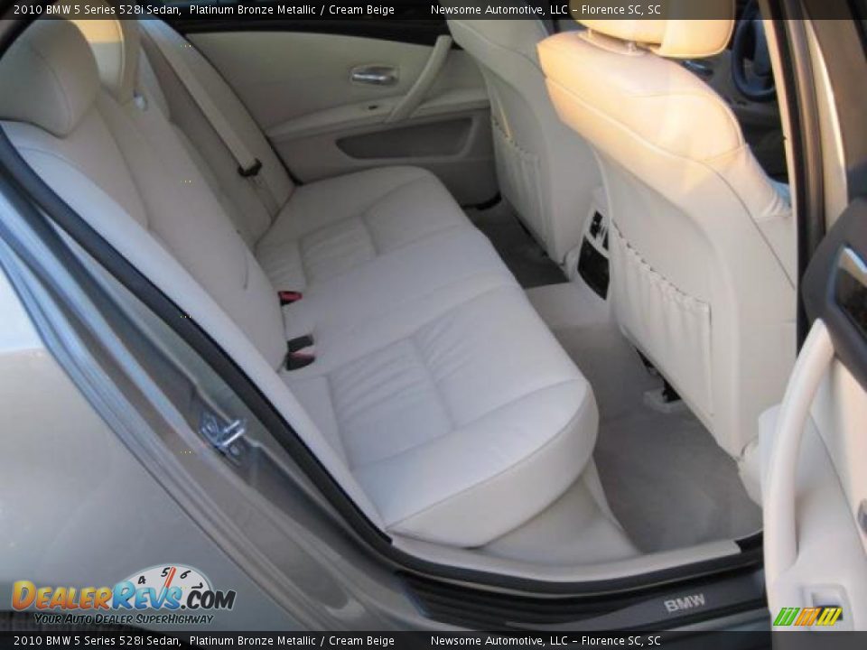 2010 BMW 5 Series 528i Sedan Platinum Bronze Metallic / Cream Beige Photo #13