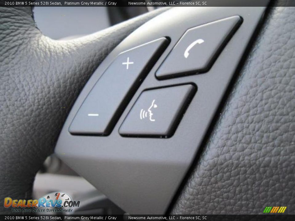 2010 BMW 5 Series 528i Sedan Platinum Grey Metallic / Gray Photo #9