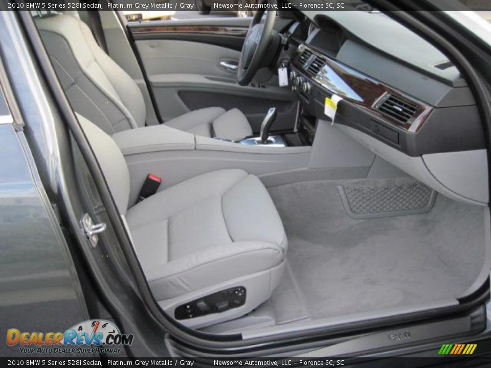 2010 BMW 5 Series 528i Sedan Platinum Grey Metallic / Gray Photo #12