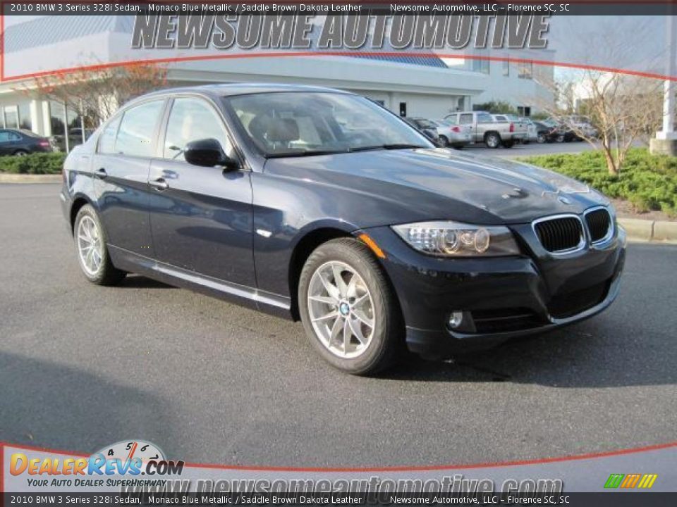 2010 BMW 3 Series 328i Sedan Monaco Blue Metallic / Saddle Brown Dakota Leather Photo #1