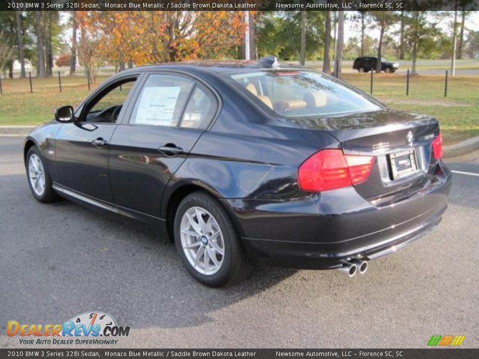 2010 BMW 3 Series 328i Sedan Monaco Blue Metallic / Saddle Brown Dakota Leather Photo #2