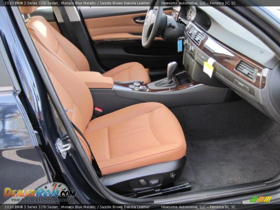 2010 BMW 3 Series 328i Sedan Monaco Blue Metallic / Saddle Brown Dakota Leather Photo #12