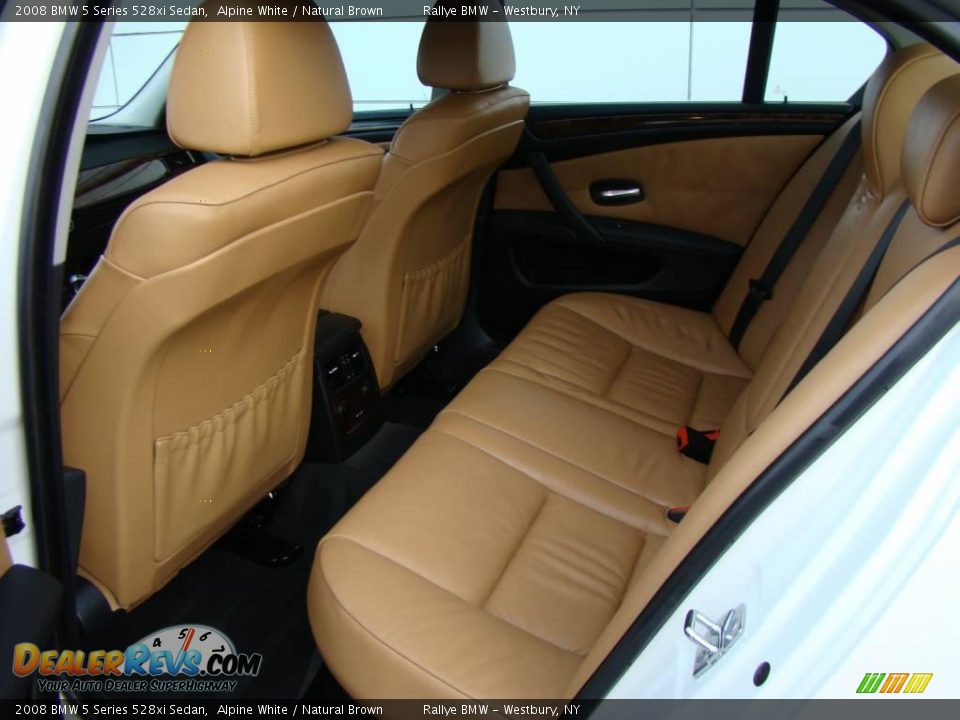 2008 BMW 5 Series 528xi Sedan Alpine White / Natural Brown Photo #11