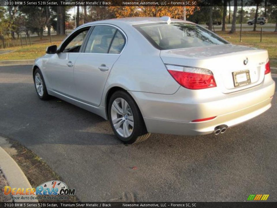 2010 BMW 5 Series 528i Sedan Titanium Silver Metallic / Black Photo #2