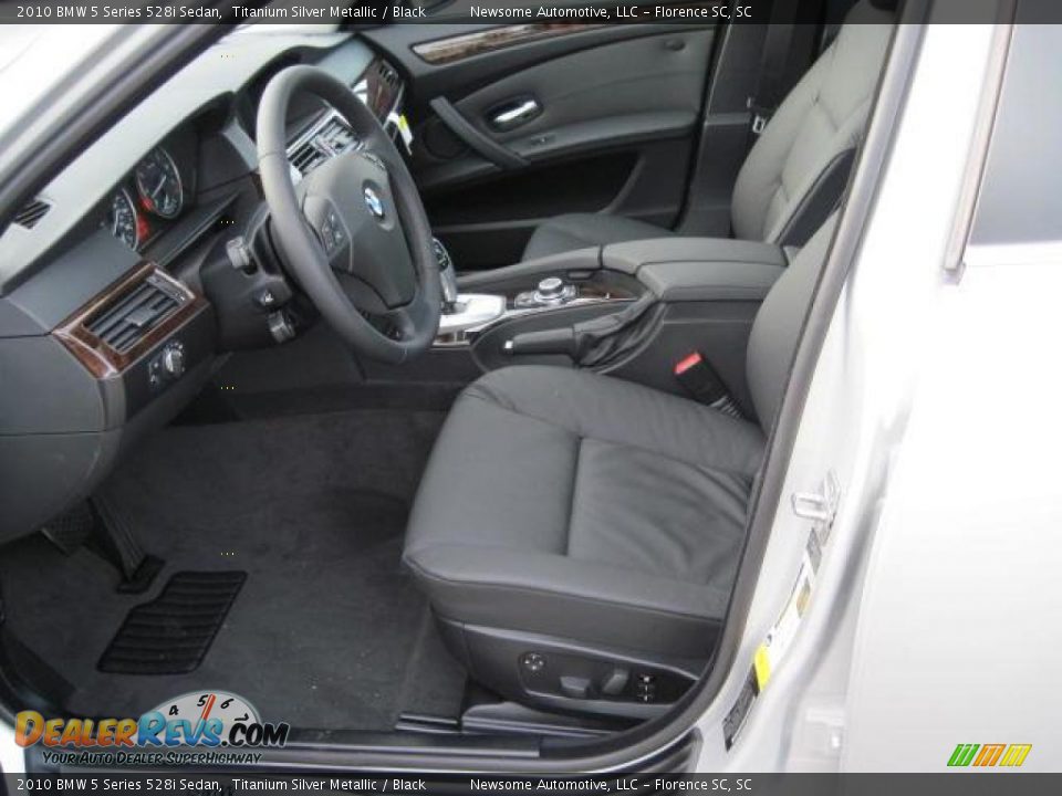 2010 BMW 5 Series 528i Sedan Titanium Silver Metallic / Black Photo #3