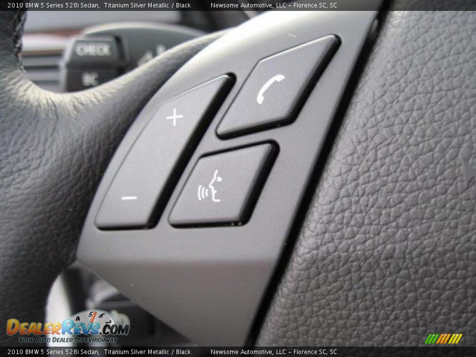 2010 BMW 5 Series 528i Sedan Titanium Silver Metallic / Black Photo #9