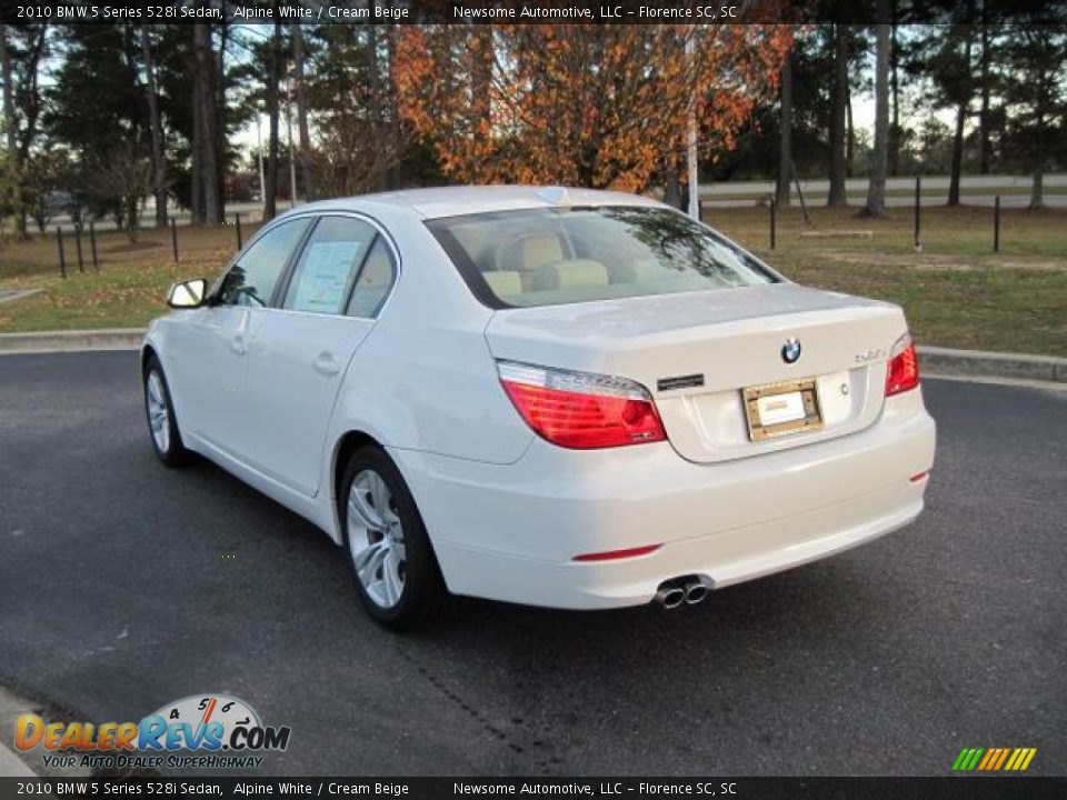 2010 BMW 5 Series 528i Sedan Alpine White / Cream Beige Photo #2