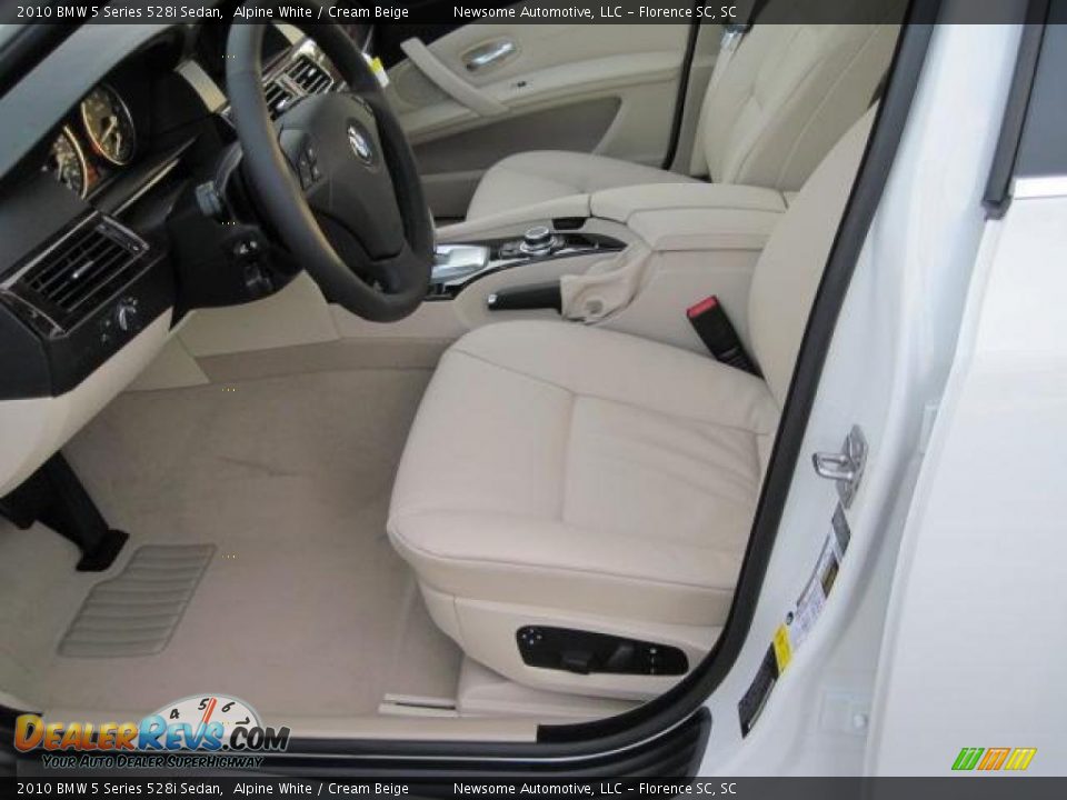 2010 BMW 5 Series 528i Sedan Alpine White / Cream Beige Photo #3