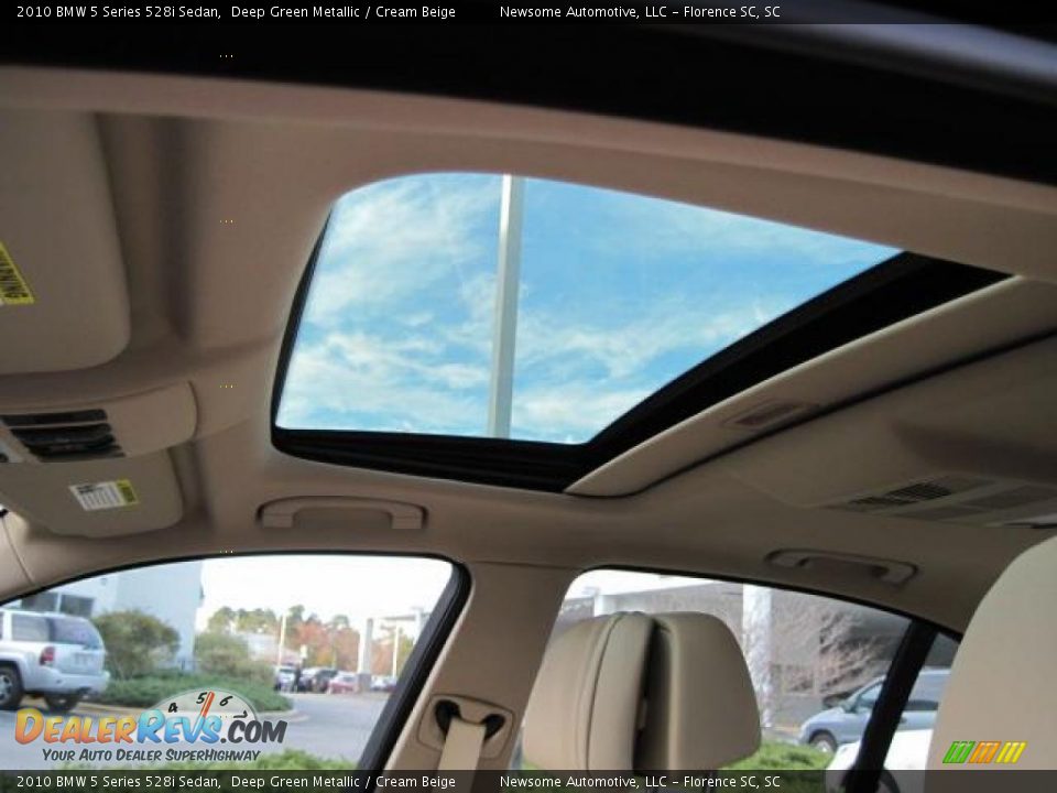 2010 BMW 5 Series 528i Sedan Deep Green Metallic / Cream Beige Photo #5