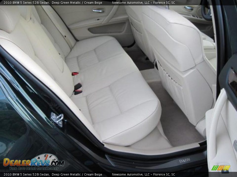 2010 BMW 5 Series 528i Sedan Deep Green Metallic / Cream Beige Photo #13