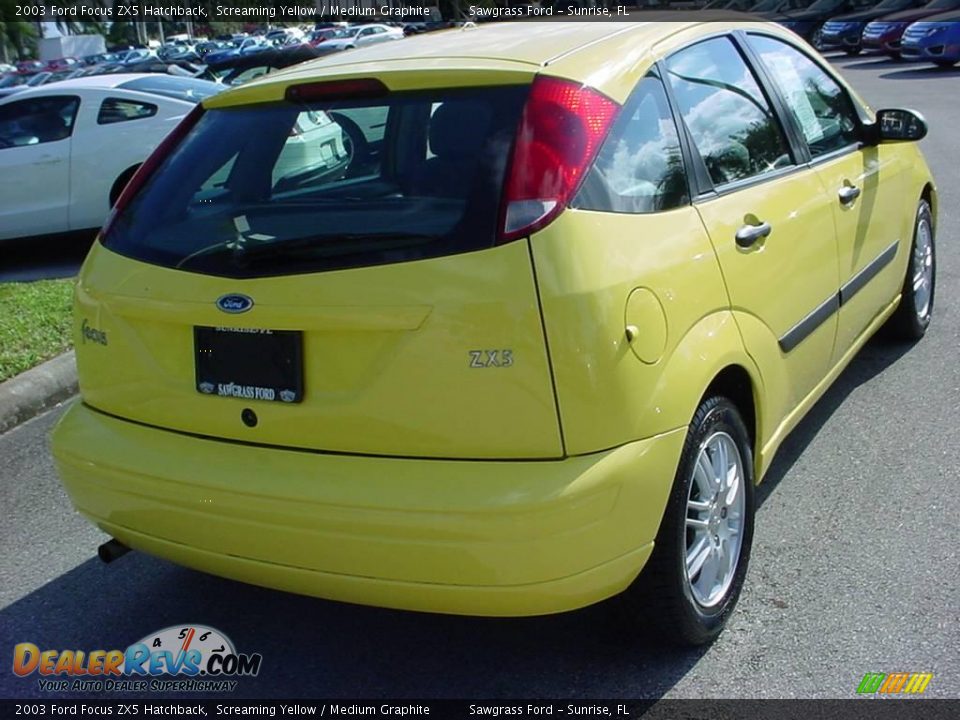 2003 Ford Focus ZX5 Hatchback Screaming Yellow / Medium Graphite Photo #3