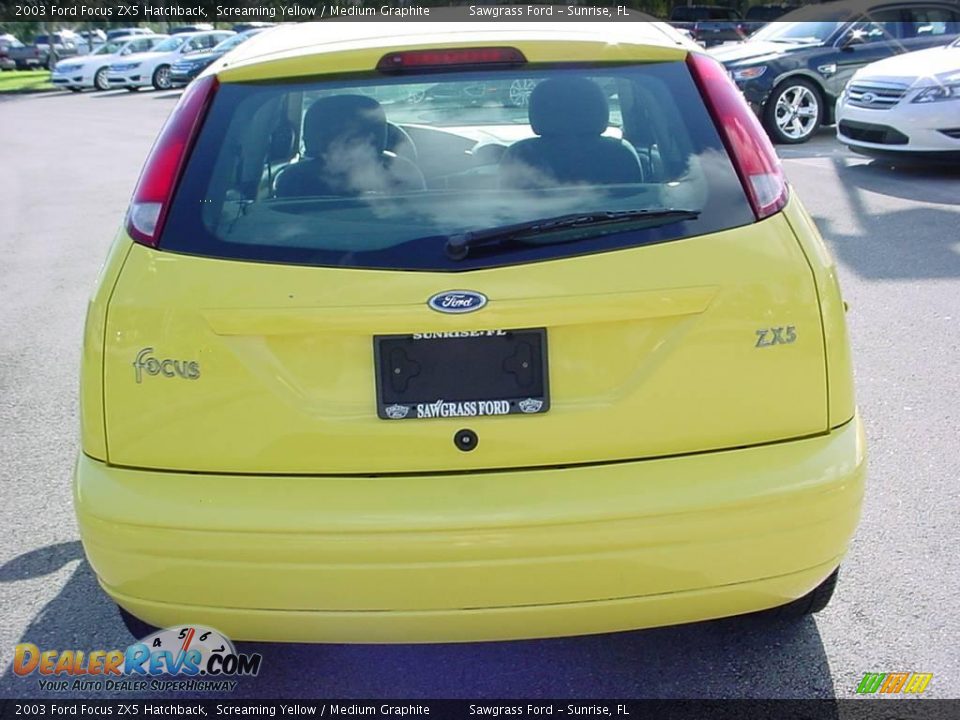2003 Ford Focus ZX5 Hatchback Screaming Yellow / Medium Graphite Photo #4