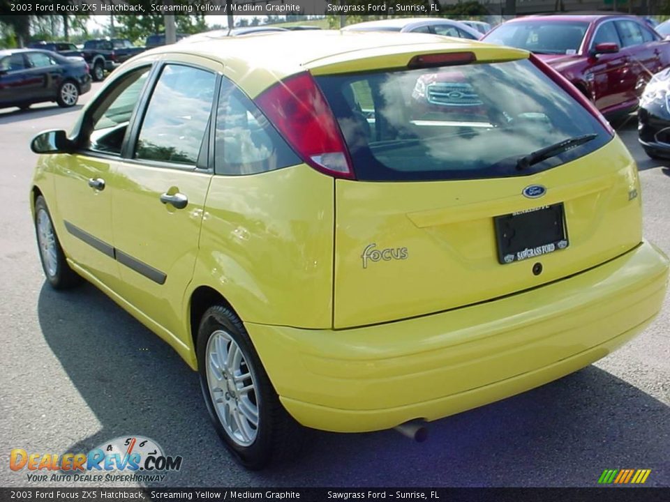 2003 Ford Focus ZX5 Hatchback Screaming Yellow / Medium Graphite Photo #5