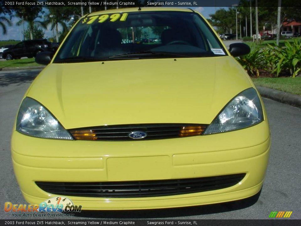 2003 Ford Focus ZX5 Hatchback Screaming Yellow / Medium Graphite Photo #8