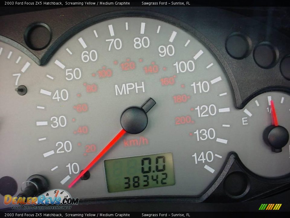 2003 Ford Focus ZX5 Hatchback Screaming Yellow / Medium Graphite Photo #16