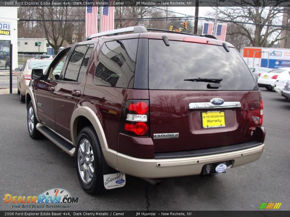 2006 Ford Explorer Eddie Bauer 4x4 Dark Cherry Metallic / Camel Photo #5