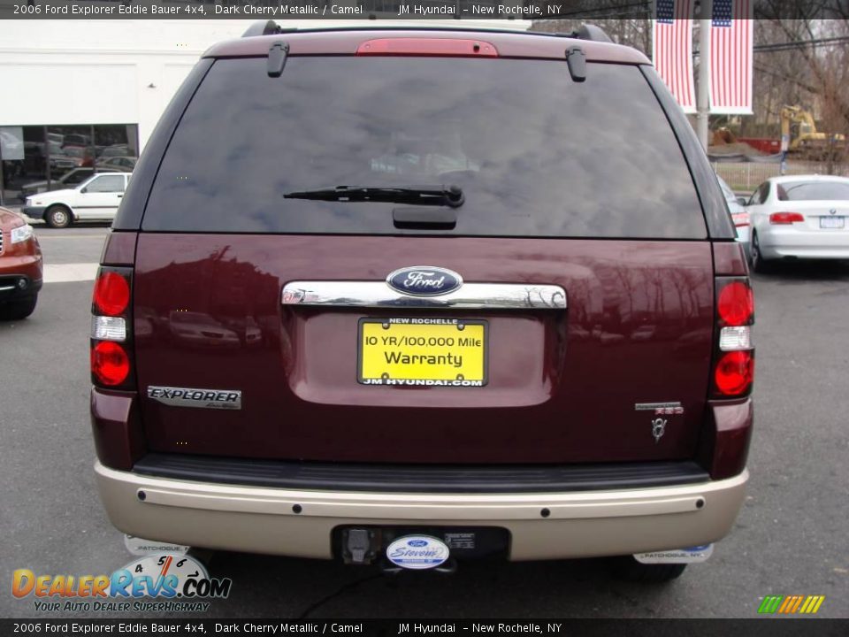 2006 Ford Explorer Eddie Bauer 4x4 Dark Cherry Metallic / Camel Photo #6