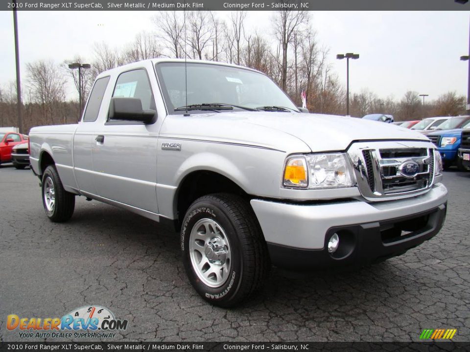 2010 Ford Ranger XLT SuperCab Silver Metallic / Medium Dark Flint Photo #1