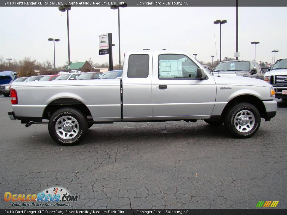 2010 Ford Ranger XLT SuperCab Silver Metallic / Medium Dark Flint Photo #2