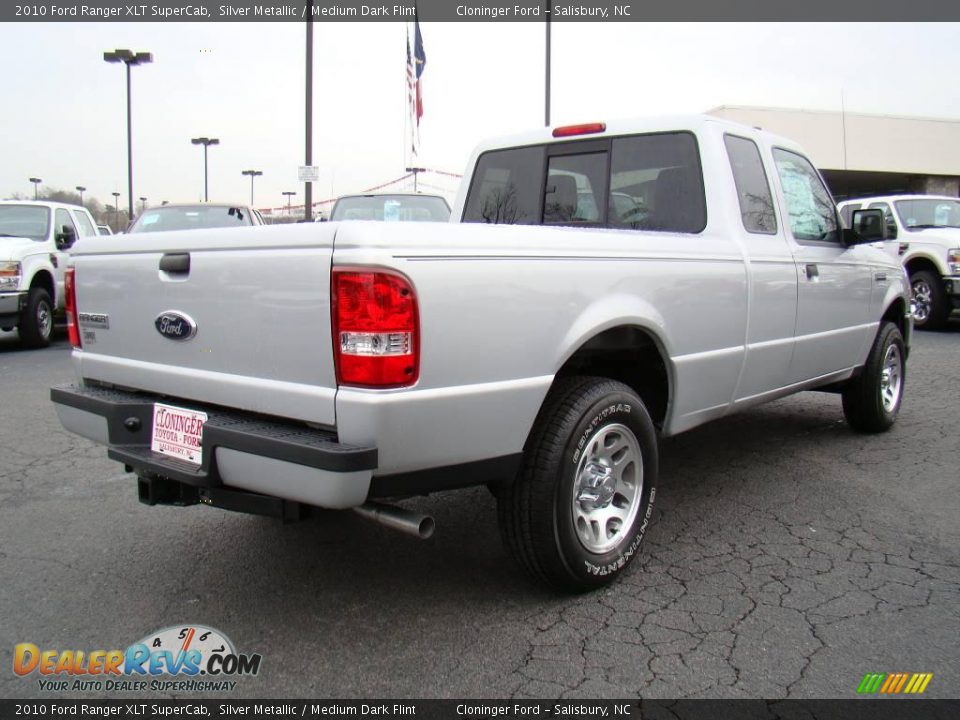 2010 Ford Ranger XLT SuperCab Silver Metallic / Medium Dark Flint Photo #3