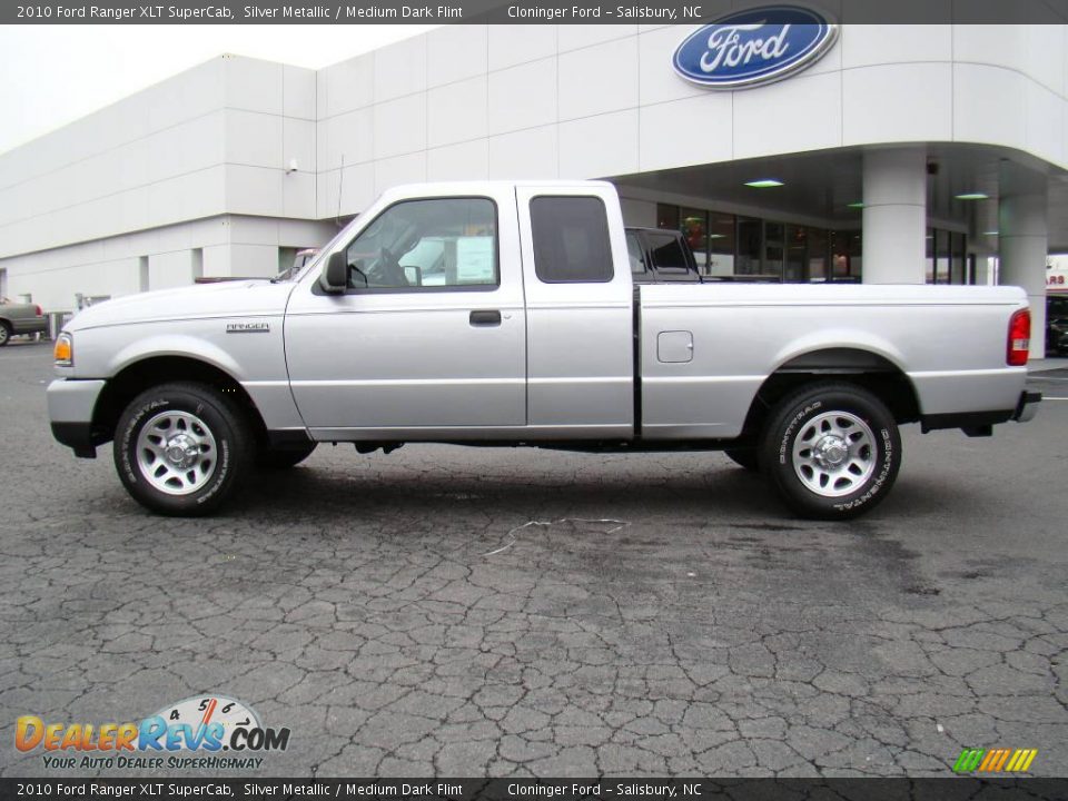 2010 Ford Ranger XLT SuperCab Silver Metallic / Medium Dark Flint Photo #5