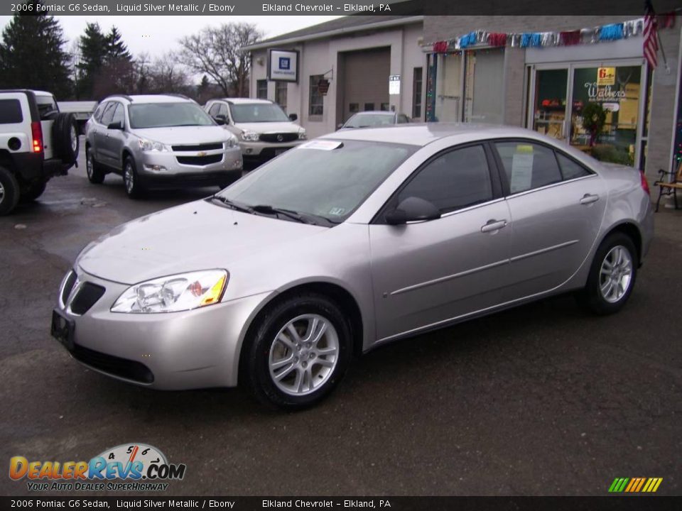 2006 Pontiac G6 Sedan Liquid Silver Metallic / Ebony Photo #1