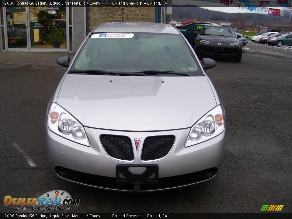 2006 Pontiac G6 Sedan Liquid Silver Metallic / Ebony Photo #2