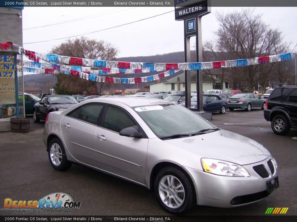 2006 Pontiac G6 Sedan Liquid Silver Metallic / Ebony Photo #3