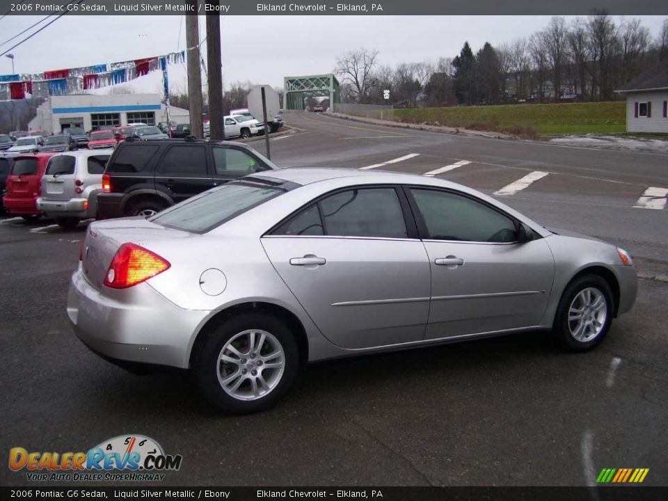 2006 Pontiac G6 Sedan Liquid Silver Metallic / Ebony Photo #4