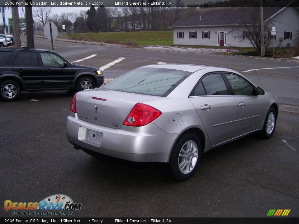 2006 Pontiac G6 Sedan Liquid Silver Metallic / Ebony Photo #5