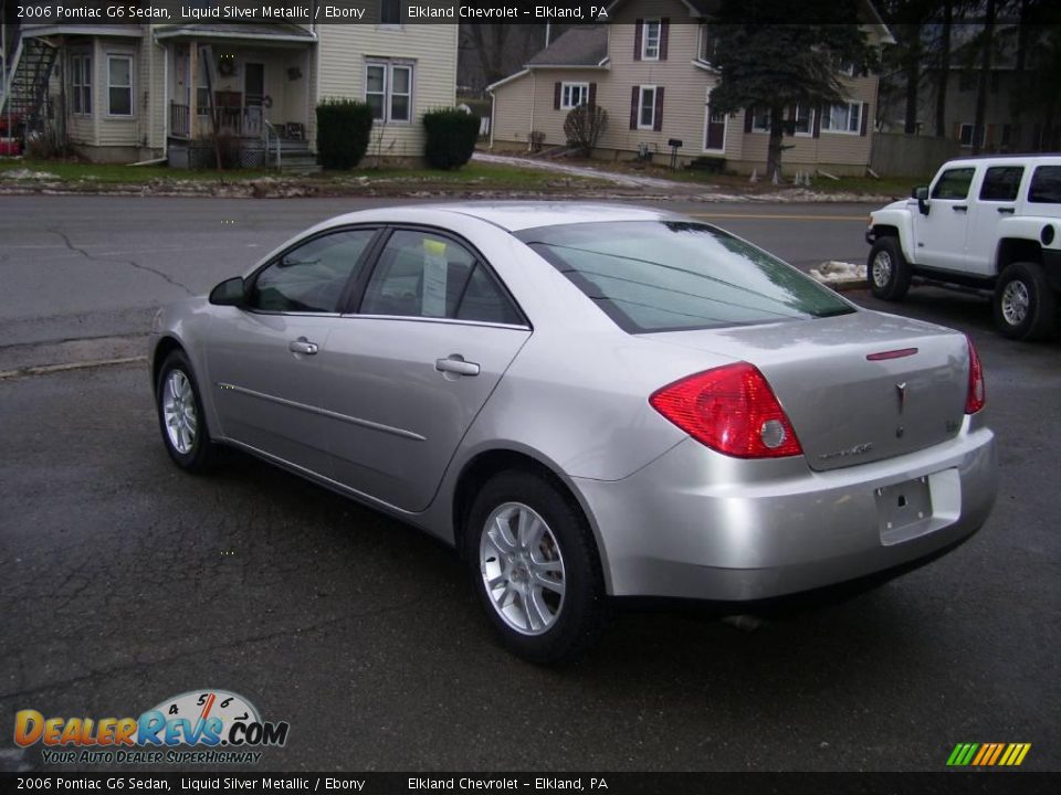 2006 Pontiac G6 Sedan Liquid Silver Metallic / Ebony Photo #7