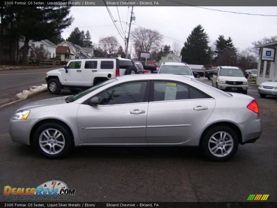 2006 Pontiac G6 Sedan Liquid Silver Metallic / Ebony Photo #8