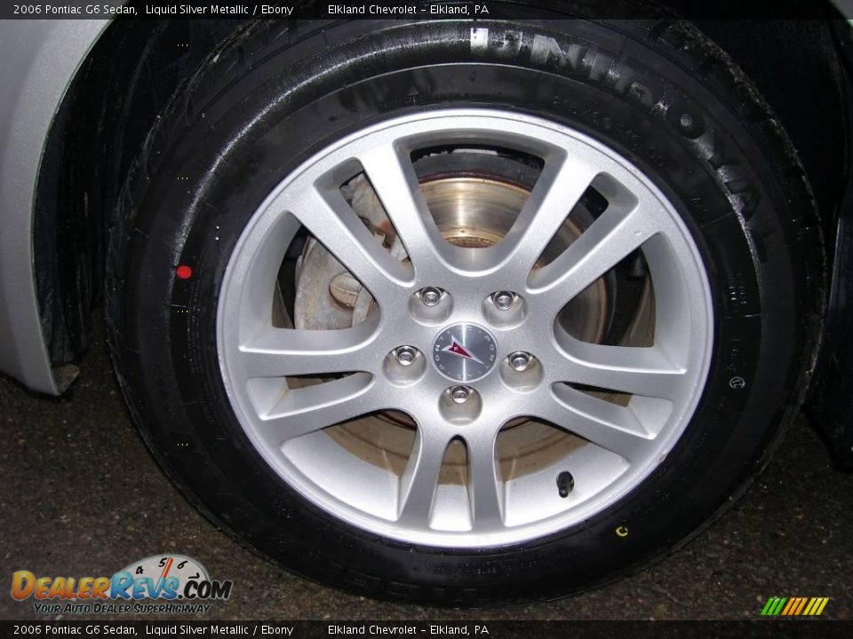 2006 Pontiac G6 Sedan Liquid Silver Metallic / Ebony Photo #9