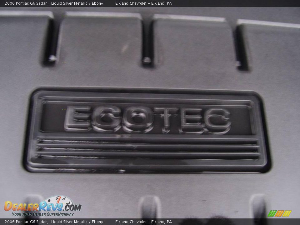 2006 Pontiac G6 Sedan Liquid Silver Metallic / Ebony Photo #10