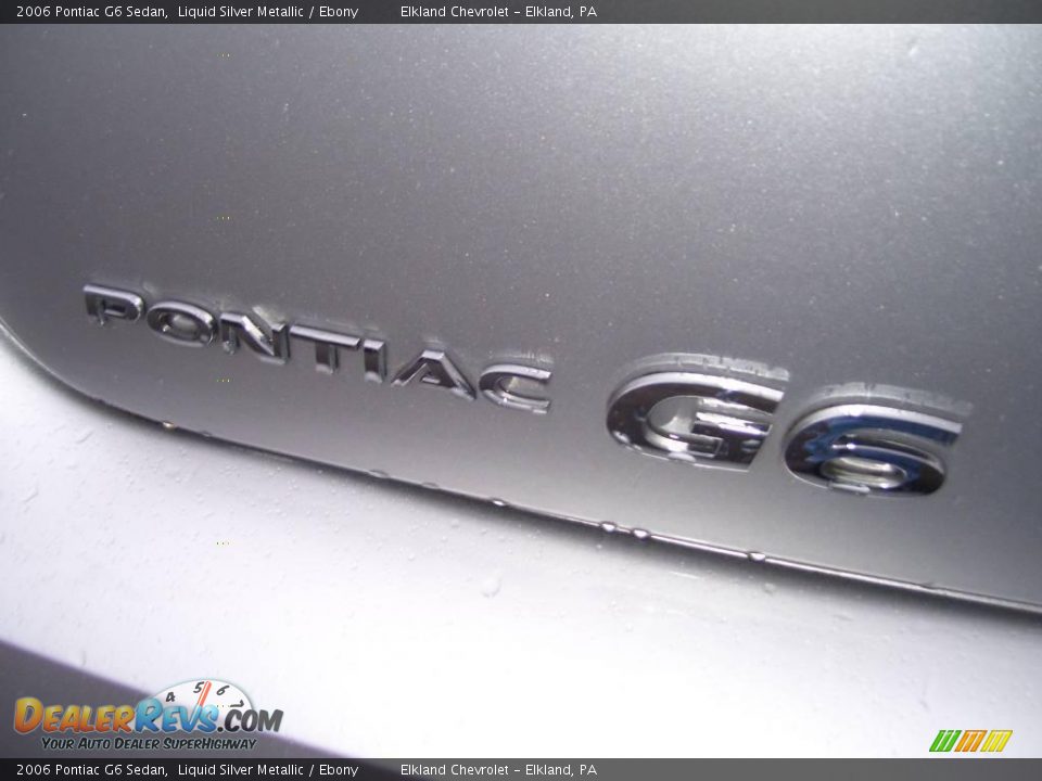 2006 Pontiac G6 Sedan Liquid Silver Metallic / Ebony Photo #12